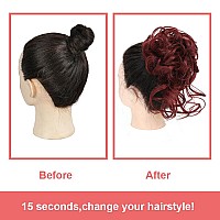 Kethbe Messy Bun Hair Piece Tousled Updo Hair Buns Extension Elastic Hair Band Hair Pieces Curly Hair Bun Scrunchie For Women R