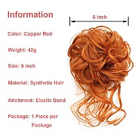 Kethbe Messy Bun Hair Piece Tousled Updo Hair Buns Extension Elastic Hair Band Hair Pieces Curly Hair Bun Scrunchie For Women C