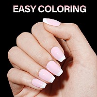 Aillsa Short Coffin Nail Tips Soft Gel Clear Gelly Nail Tips Half Matte Full Cover Nail Tips Acrylic Prefiled Press On Fake Nai