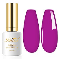 Imtiti Purple Gel Nail Polish 1 Pcs 05 Fl Oz Magenta Gel Nail Polish Color Soak Off Gel Polish Nail Art Manicure Salon Diy Nai