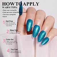 Imtiti Glitter Gel Nail Polish 1 Pcs 05 Fl Oz Shimmer Blue Gel Nail Polish Color Soak Off Gel Polish Nail Art Manicure Salon D