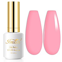 Imtiti Pink Gel Nail Polish 1 Pcs 05 Fl Oz Bright Pink Gel Nail Polish Color Soak Off Gel Polish Nail Art Manicure Salon Diy N