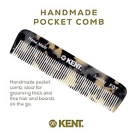 Kent Fine Tooth Travel Comb Handmade Pocket Styling Comb For Beard Mustache And Finethinning Hair Essential Grooming Tool