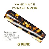 Kent Fine Tooth Travel Comb Handmade Pocket Styling Comb For Fine Or Thinning Hair Mustache And Beard Care