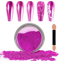 Laza Chrome Nail Powder Mirror Effect Metallic Dust Holographic Glitter Glazed Manicure Decoration Reflective Pigment For Diy Ge