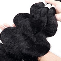 Liqusee Human Braiding Hair 100G One Bundlepack 16 Inch Natural Black Body Wave Curly Human Hair For Braiding No Weft 100 Unpr