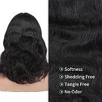 Wignee Natural Wavy Human Hair Wigs With Bangs Glueless Wigs Human Hair Lace Front Wigs Human Hair Body Wave Wig With Bangs Wigs