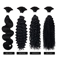 Liqusee Human Braiding Hair 100G One Bundlepack 26 Inch Natural Black Body Wave Curly Human Hair For Braiding No Weft 100 Unpr