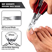 Toenail Clippers For Seniors Thick Nails Professional Nail Clippers With Catcher Long Handle Toe Nail Clippers For Thick Toena