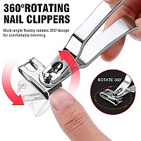 Toenail Clippers For Seniors Thick Nails Professional Nail Clippers With Catcher Long Handle Toe Nail Clippers For Thick Toena