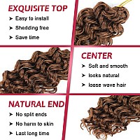 18Inch Gogo Curl Crochet Hair 6Packs Water Wave Synthetic Braiding Hair Extensions Gogo Curl Crotchet Hair For Black Women 18 I