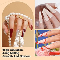 Rosalind 13Pcs Dip Nails Powder Starter Kit 6 Colors Dip Powder Nail Kit White Red Glitter Series Nail Dip Powder Colors Set Wi