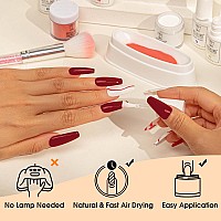 Rosalind 13Pcs Dip Nails Powder Starter Kit 6 Colors Dip Powder Nail Kit White Red Glitter Series Nail Dip Powder Colors Set Wi