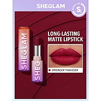 Sheglam Dynamatte Boom Waterproof Matte Lipstick Long Lasting Transfer Proof Lip Stick Stronger Than Ever