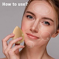 Foonbe Blender Beauty 6 Pcs Latex Free Makeup Sponge Set Big Foundation Sponge Perfect With Foundations Powders And Creams