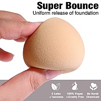 Foonbe Blender Beauty 6 Pcs Latex Free Makeup Sponge Set Big Foundation Sponge Perfect With Foundations Powders And Creams