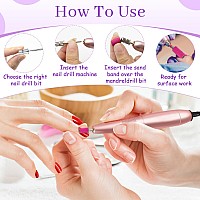 Pink Sanding Bands For Nail Drill 100Pcs 180 Grit Sanding Bands For Nail Nail Sanding Bands For Natural Nails Professional Fi