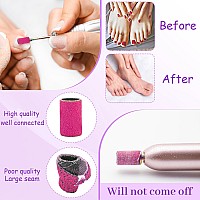 Pink Sanding Bands For Nail Drill 100Pcs 180 Grit Sanding Bands For Nail Nail Sanding Bands For Natural Nails Professional Fi