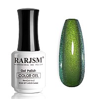 Rarjsm Chameleon Glitter Gel Nail Polish Green To Blue Color Changing Pigments Gel Polish 15Ml Multichrome Holographic Sparkle S