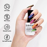 Rarjsm Chameleon Glitter Gel Nail Polish Green To Blue Color Changing Pigments Gel Polish 15Ml Multichrome Holographic Sparkle S