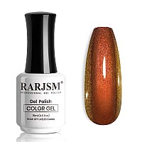 Rarjsm Chameleon Nail Polish Gel Orange To Green Color Change Glitter Gel Polish 15Ml Multichrome Holographic Sparkle Shimmer Na