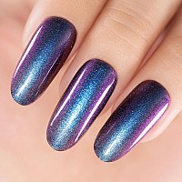 Rarjsm Chameleon Gel Nail Polish Dark Blue To Purple Multichrome Color Changing Holographic Glitter Gel Polish Curing Requires S