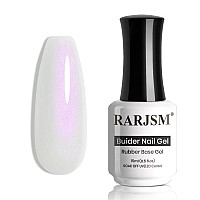 Rarjsm Gel Builder Nail Polish Pearl White Purple Glitter Hard Gel In A Bottle Mermaid Shell Pearlescent Thick Extension Structu