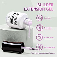 Rarjsm Gel Builder Nail Polish Pearl White Purple Glitter Hard Gel In A Bottle Mermaid Shell Pearlescent Thick Extension Structu