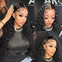 Filrku Water Wave Lace Front Wigs Human Hair 13X4 Hd Trasparent Glueless Lace Frontal Wigs For Women Human Hair Pre Plucked With