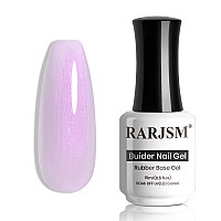 Rarjsm Pearl Gel Builder Nail Polish Purple Hard Gel In A Bottle Mermaid Shell Glitter Pearlescent Thick Extension Structure Gel