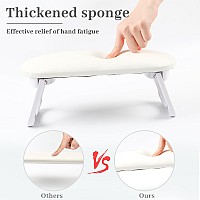 Nail Arm Rest Professional Foldable Pu Leather Nail Hand Rest With Pvc Table Mat For Acrylic Nails Soft Nail Hand Pillow Nons