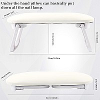 Nail Arm Rest Professional Foldable Pu Leather Nail Hand Rest With Pvc Table Mat For Acrylic Nails Soft Nail Hand Pillow Nons