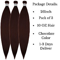 Leticia Chocolate Brown Braiding Hair Pre Stretched Kanekalon Braiding Hair Hair Extensions