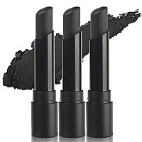 Meicoly 3Pcs Black Eye Black Stickeyeblack Face Body Paint Eye Paintprofessional Halloween Black Matte Lipstick Sfx Makeupcre