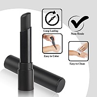 Meicoly 3Pcs Black Eye Black Stickeyeblack Face Body Paint Eye Paintprofessional Halloween Black Matte Lipstick Sfx Makeupcre