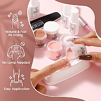 Rosalind Nude Brown Nail Dip Powder Series For Nail Art Decoration 6 Pcs Kit Dip Powder Colors Set Not Need Uvled Lamp With In