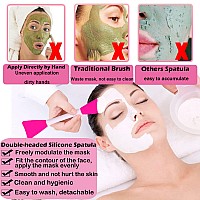 Rampula Face Mask Brush Facial Mud Applicator With White Plastic Handle Soft Face Mask Applicator For Applying Facial Mask Ey