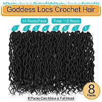 Karida Goddess Locs Crochet Hair 14 Inch 8 Packs Upgraded Crochet Hair For Black Women Pre Looped Crochet Faux Locs With Curly