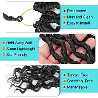 Karida Goddess Locs Crochet Hair 14 Inch 8 Packs Upgraded Crochet Hair For Black Women Pre Looped Crochet Faux Locs With Curly