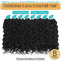 Karida Goddess Locs Crochet Hair 12 Inch 8 Packs Upgraded Crochet Hair For Black Women Pre Looped Crochet Faux Locs With Curly