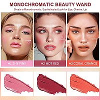 Cream Blush Stick Monochromatic Blush Beauty Wand For Cheek And Lip Tint With Long Lasting Hydrating Formula Multiuse Makeup