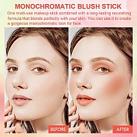 Cream Blush Stick Monochromatic Blush Beauty Wand For Cheek And Lip Tint With Long Lasting Hydrating Formula Multiuse Blush M