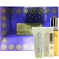 White Diamonds by Elizabeth Taylor, 4 Piece Gift Set for Women with Body Wash