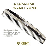 Kent 7T G All Fine Tooth Pocket Comb For Men Handmade Hair Comb For Men For Everyday Grooming And Styling Travel Comb For Ha