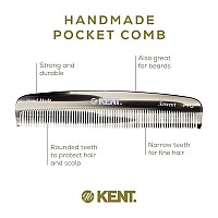 Kent 7T G All Fine Tooth Pocket Comb For Men Handmade Hair Comb For Men For Everyday Grooming And Styling Travel Comb For Ha