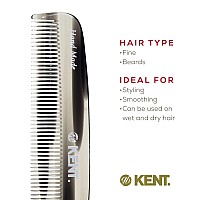 Kent 7T G All Fine Tooth Pocket Comb For Men Handmade Hair Comb For Men For Everyday Grooming And Styling Travel Comb For Ha