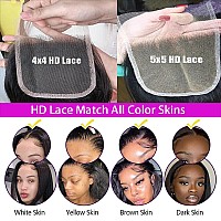 Jessica Hair 5X5 Real Hd Lace Closure Only 010 Mm Ultrathin Hd Lace Closure Straight Human Hair Lace Closures Virgin Brazilian