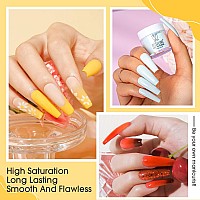 Rosalind 29Pcs Dip Nails Powder Starter Kit 20 Color Colorful Summer Spring Dip Powder Nail Kit Red Pink Orange Glitter Series