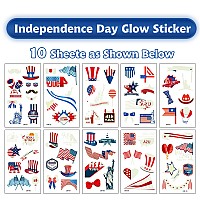 4Th Of July Temporary Tattoos Stickers American Flag Red White And Blue Party Supplies