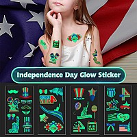 4Th Of July Temporary Tattoos Stickers American Flag Red White And Blue Party Supplies